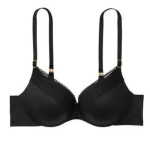 Lace Detail Bra 36D Gold Color Hardware - LIKE NEW